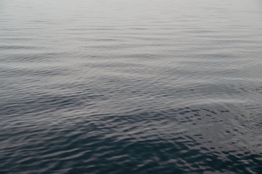 Calm, still open water
